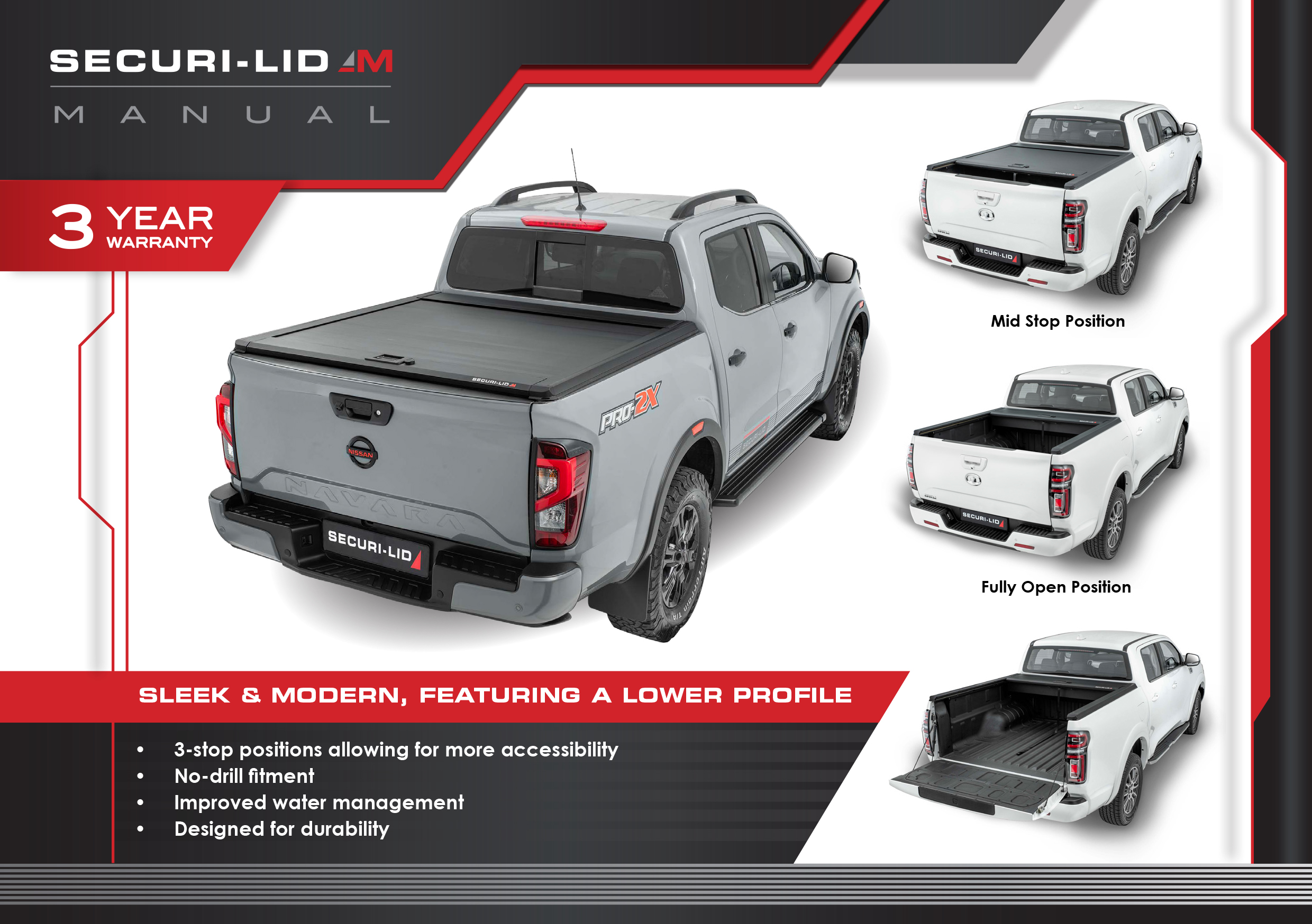 VW J73 Amarok Manual Securi-Lid Double Cab VW J73 Amarok Manual Securi-Lid Double Cab